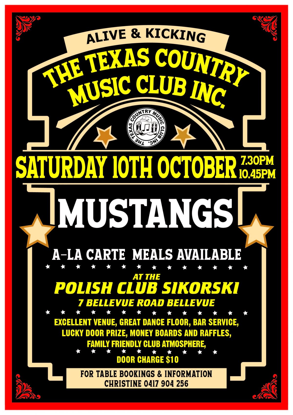 Night Party Texas Style – Saturday 10 October 2020 at 7:30 PM 🗓