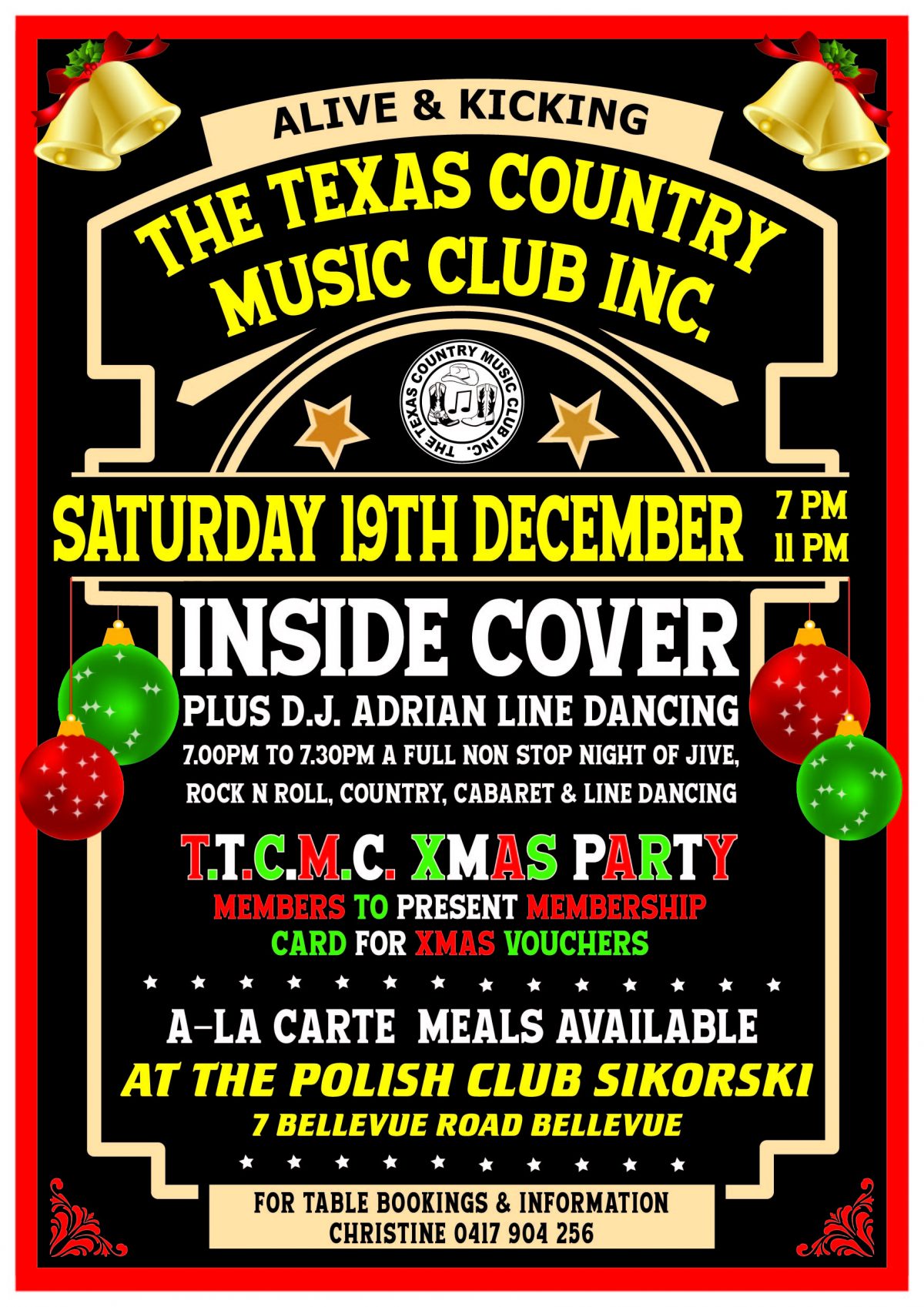 Night Party Texas Style – Saturday 19 December 2020 at 7:30 PM 🗓