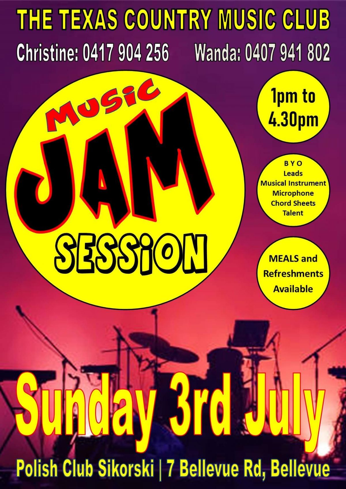 Jam Session – Sunday 3 July 2022 at 1:00 PM 🗓