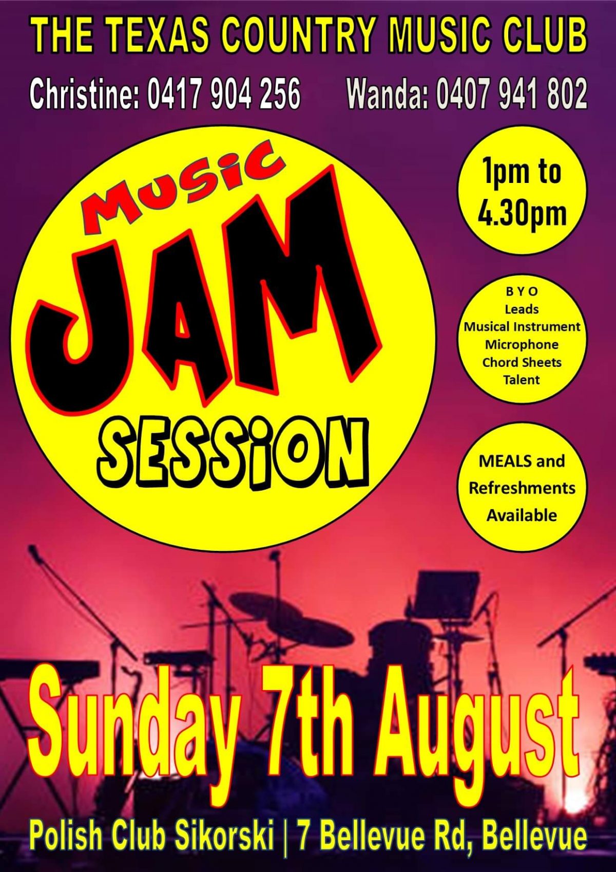Jam Session – Sunday 7 August 2022 at 1:00 PM 🗓