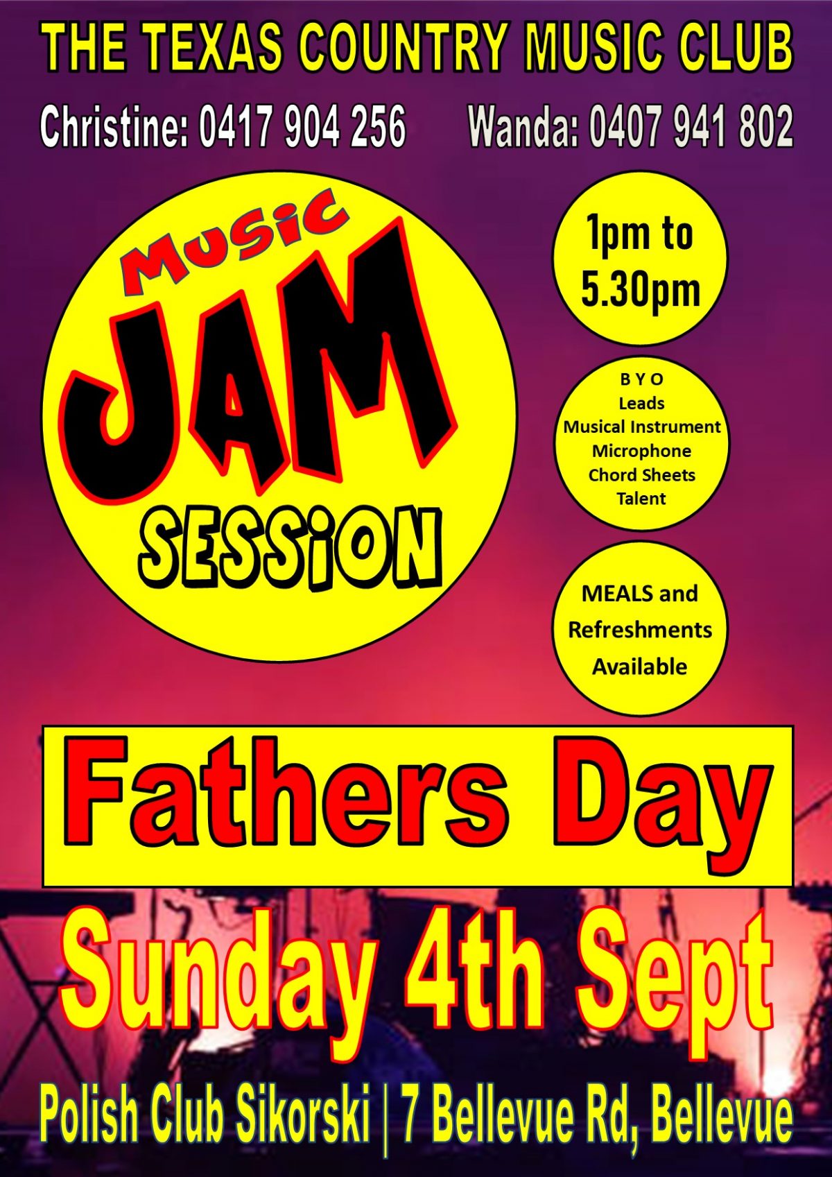 Jam Session – Father’s Day Sunday 4 September 2022 at 1:00 PM 🗓
