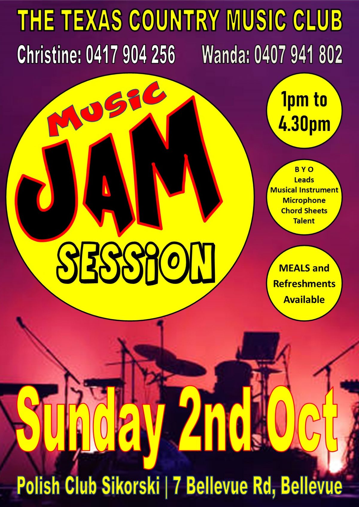 Jam Session – Sunday 2 October 2022 at 1:00 PM 🗓