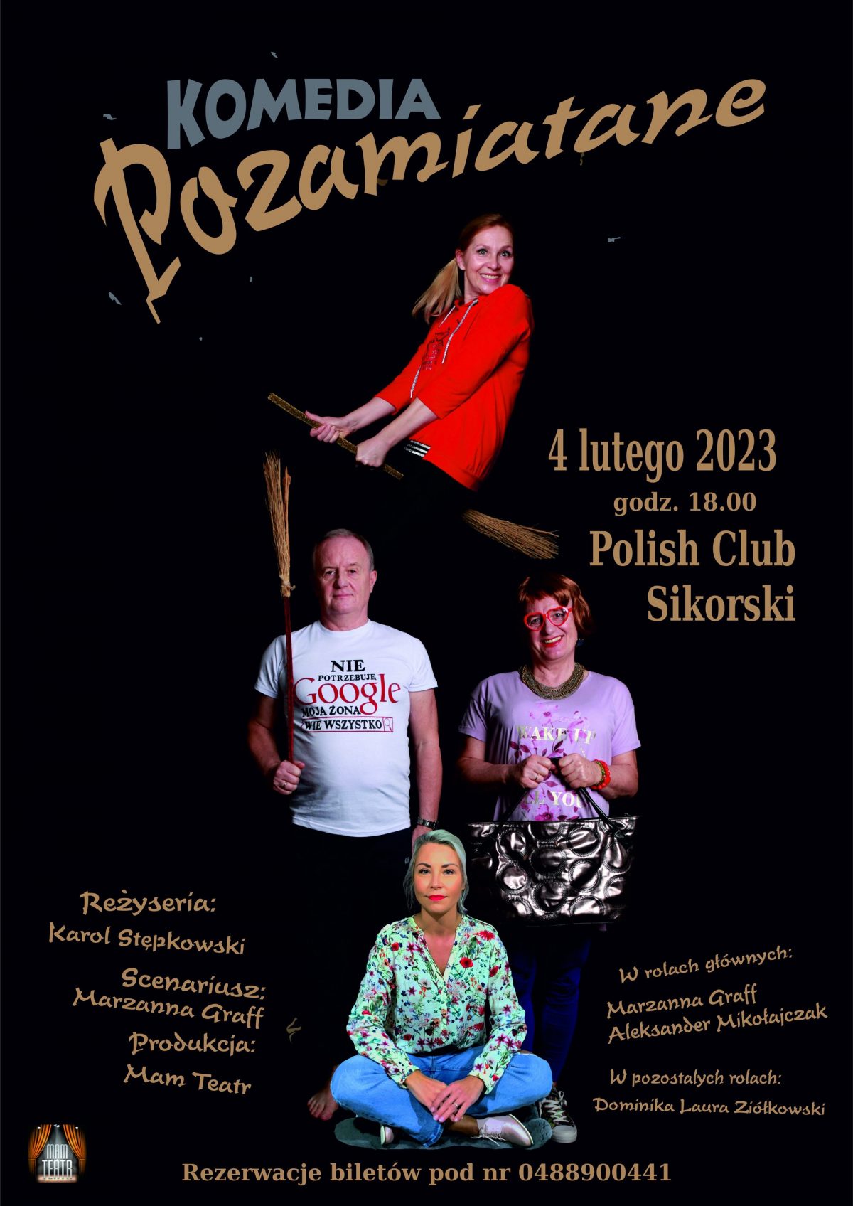 Mam Teatr presents “Swept” Saturday 4 February 2023 at 6PM 🗓
