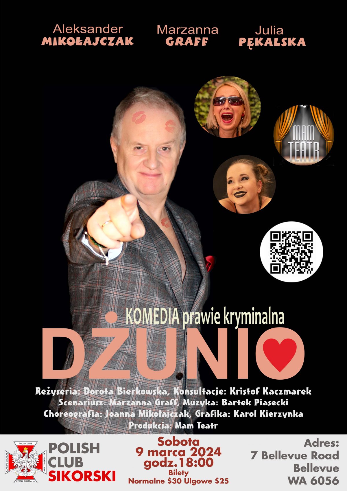 Komedia (prawie) kryminalna “Dżunio” sobota 9 marca 2024 godz. 18:00 🗓