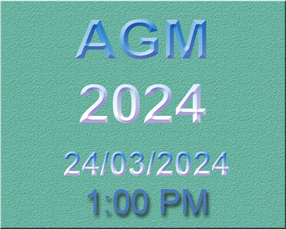AGM 2024 – will take place on Sunday 24 March 2024 🗓