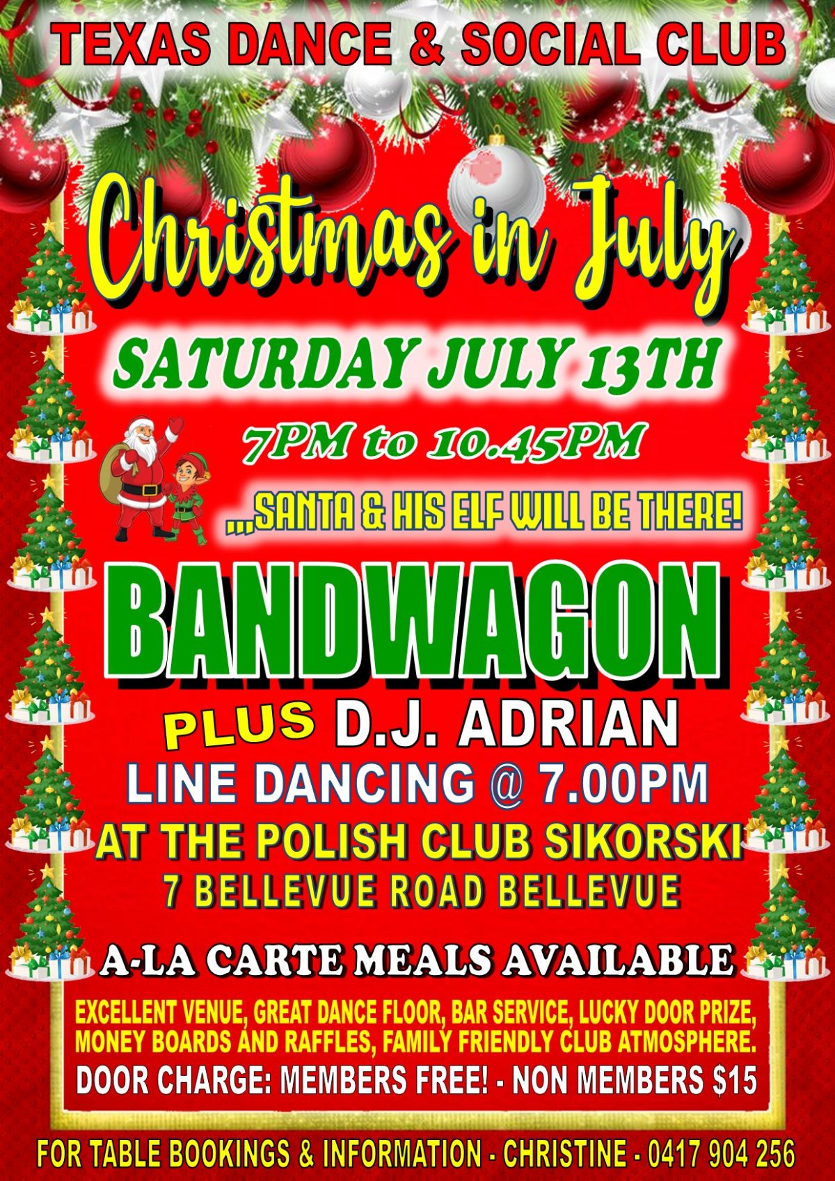 Christmas in July with Texas – Saturday 13 July 2024 at 7:00 PM 🗓